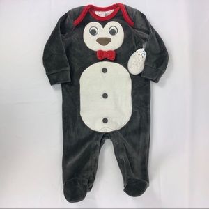 Koala Baby 6 Mo Velour One Piece Penguin Sleeper